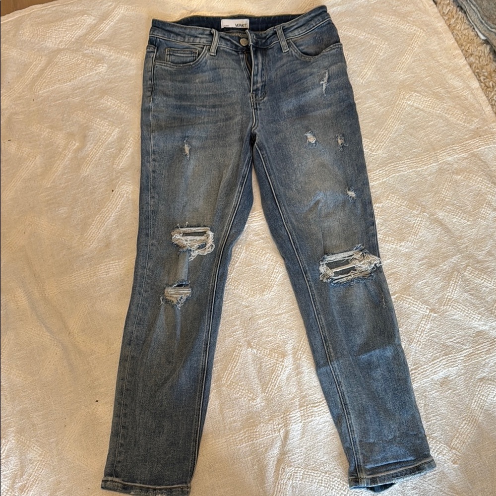 Vervet Distressed Blue Jeans